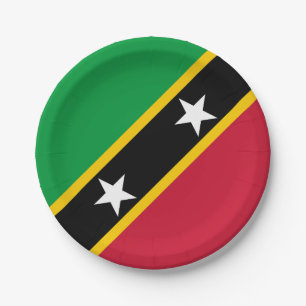 Fahne St. Kitts und Nevis Pappteller