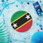 Fahne St. Kitts und Nevis Pappteller (Party)