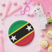 Fahne St. Kitts und Nevis Pappteller (Party)