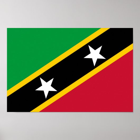 Fahne St. Kitts und Nevis Poster (Vorne)