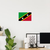 Fahne St. Kitts und Nevis Poster (Heimbüro)