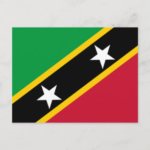 Fahne St. Kitts und Nevis Postkarte