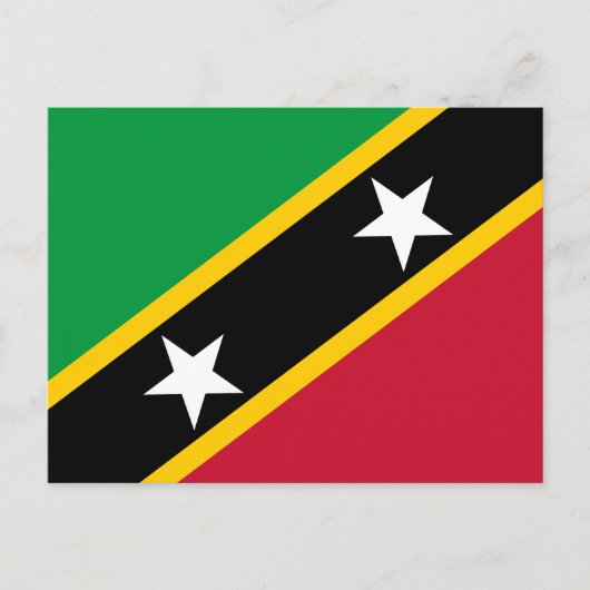 Fahne St. Kitts und Nevis Postkarte (Vorderseite)