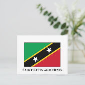 Fahne St. Kitts und Nevis Postkarte (Stehend Vorderseite)