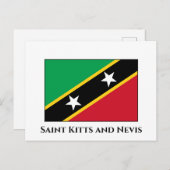 Fahne St. Kitts und Nevis Postkarte (Vorne/Hinten)