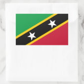 Fahne St. Kitts und Nevis Rechteckiger Aufkleber (Tasche)