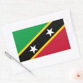 Fahne St. Kitts und Nevis Rechteckiger Aufkleber (Umschlag)