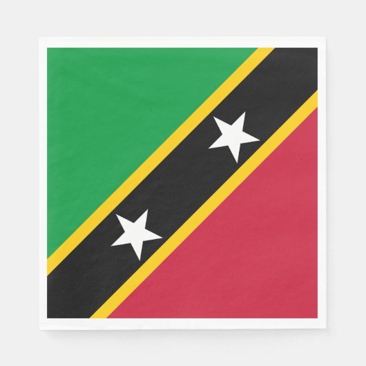 Fahne St. Kitts und Nevis Serviette (Vorderseite)