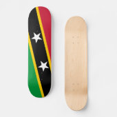 Fahne St. Kitts und Nevis Skateboard (Vorderseite)