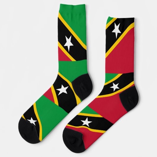 Fahne St. Kitts und Nevis Socken (Linkes Detail)