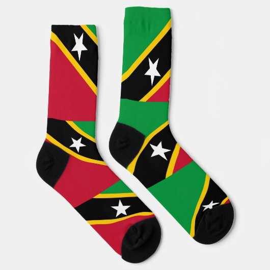 Fahne St. Kitts und Nevis Socken (Rechts)
