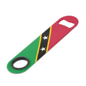 Fahne St. Kitts und Nevis Speed Flaschenöffner (Vorderseite Schrägansicht)
