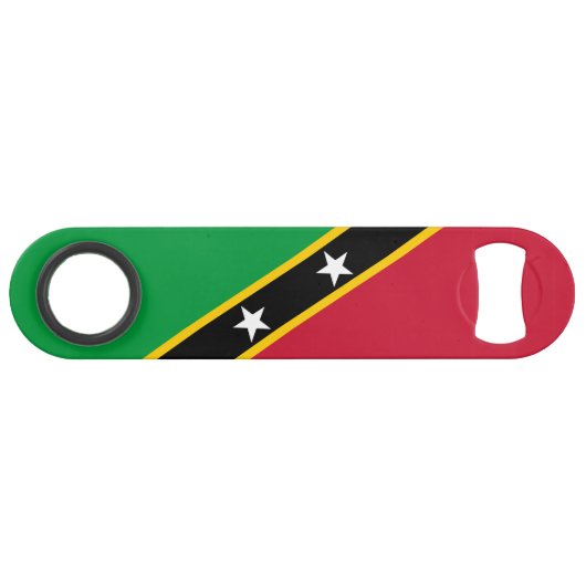 Fahne St. Kitts und Nevis Speed Flaschenöffner (Vorderseite (Horizontal))