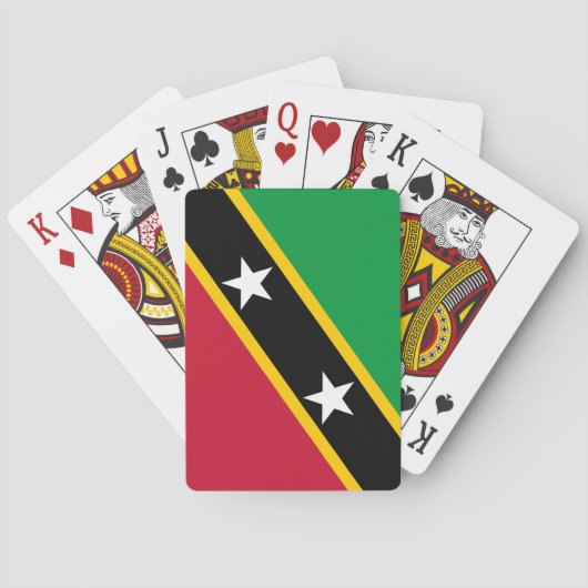Fahne St. Kitts und Nevis Spielkarten (Rückseite)