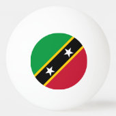 Fahne St. Kitts und Nevis Tischtennisball (Rückseite)
