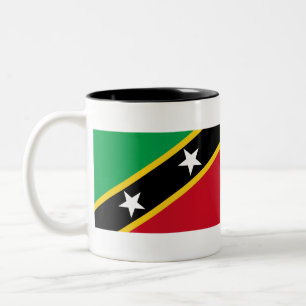 Fahne St. Kitts und Nevis Zweifarbige Tasse