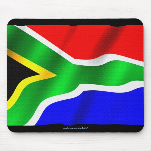 Fahne Südafrikas Patriotische Weltflagge Mousepad (Vorne)