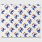 Fahne u. Kanone Geschenkpapier (Flach)