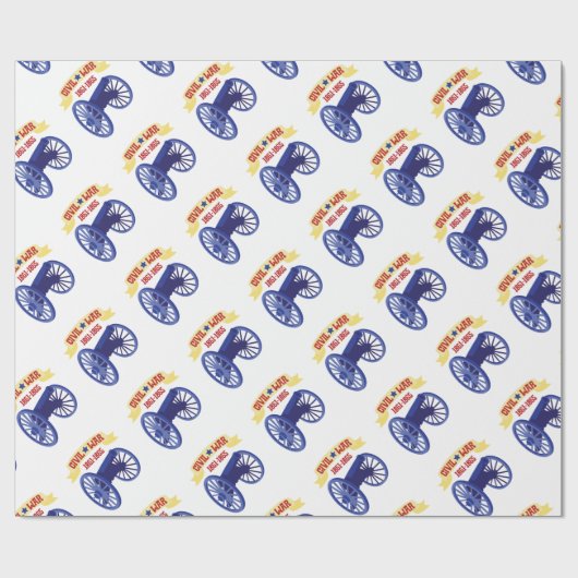 Fahne u. Kanone Geschenkpapier (Flach)