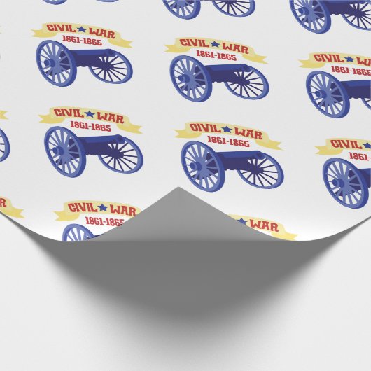 Fahne u. Kanone Geschenkpapier (Ecke)