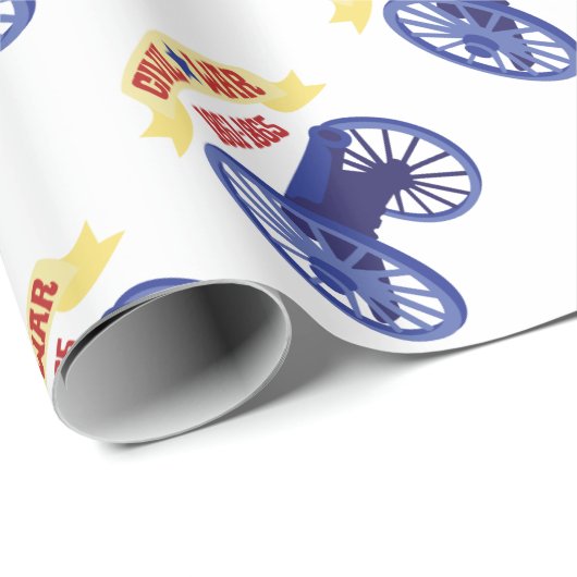 Fahne u. Kanone Geschenkpapier (Rolleneckpunkt)