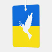 Fahne Ukraine Dove of Peace Christmas Ornament (Vorderseite links)