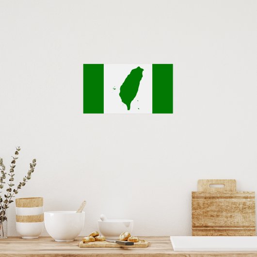 Fahne Unabhängiges Taiwan - 臺 獨 立 運 動 - 台  Poster (Küche)