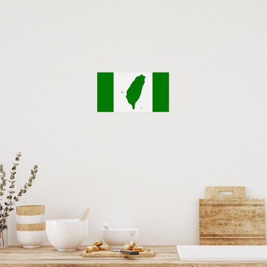 Fahne Unabhängiges Taiwan - 臺 獨 立 運 動 - 台 Poster (Küche)