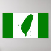 Fahne Unabhängiges Taiwan - 臺 獨 立 運 動 - 台 Poster (Vorne)