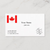 Fahne und Logo für internationale Geschäfte Visitenkarte (Rückseite)