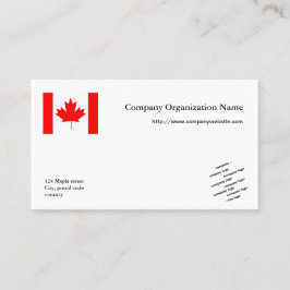 Fahne und Logo für internationale Geschäfte Visitenkarte