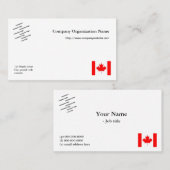 Fahne und Logo für internationale Geschäfte Visitenkarte (Vorne/Hinten)