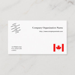 Fahne und Logo für internationale Geschäfte Visitenkarte