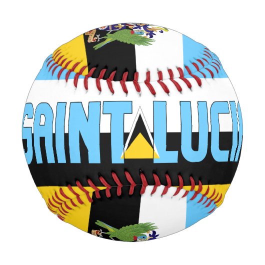 Fahne und Wappen von Saint Lucia Patriotic Baseball (Vorderseite)