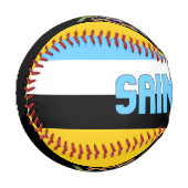 Fahne und Wappen von Saint Lucia Patriotic Baseball (Vorderseite Links)