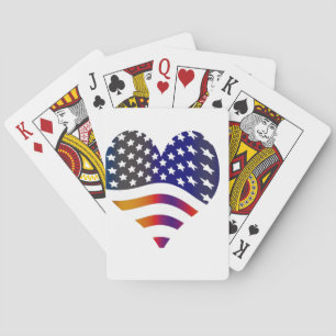Fahne usa Herz Liebe amerikanische Ehrentruppen St Spielkarten