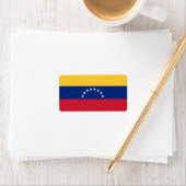 Fahne Venezuela Adressaufkleber (Insitu)