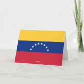 Fahne Venezuela Dankeskarte (Rückseite)