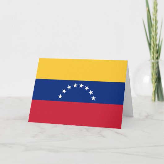 Fahne Venezuela Dankeskarte (Vorderseite)