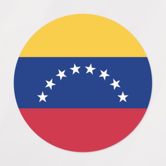 Fahne Venezuela Etiketten (Design 2)