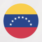 Fahne Venezuela Etiketten (Design 1)