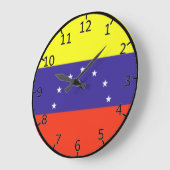 Fahne Venezuela Große Wanduhr (Winkel)