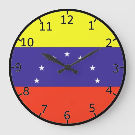 Fahne Venezuela Große Wanduhr (Vorderseite)