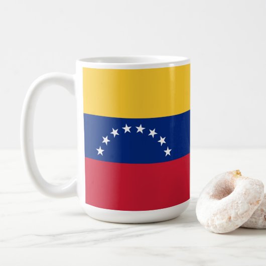 Fahne Venezuela Kaffeetasse (Mit Donut)