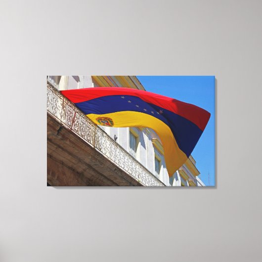 Fahne Venezuela Leinwanddruck (Vorderseite)