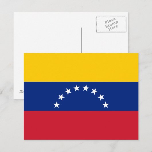Fahne Venezuela Postkarte (Vorne/Hinten)