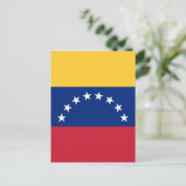 Fahne Venezuela Postkarte (Stehend Vorderseite)