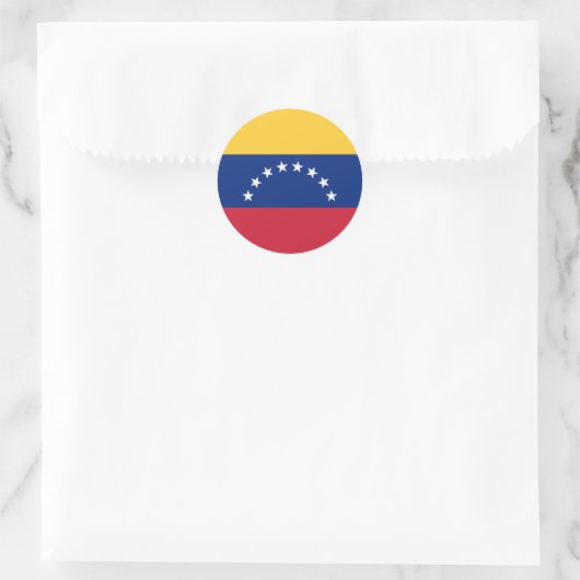 Fahne Venezuela Runder Aufkleber (Tasche)