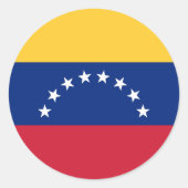 Fahne Venezuela Runder Aufkleber (Vorderseite)