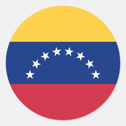 Fahne Venezuela Runder Aufkleber (Vorderseite)